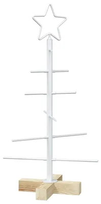 Obrázek produktu pro vidaXL Kovový vánoční stromek s podstavou KUOPIO, 60 cm, ocel, bílá barva