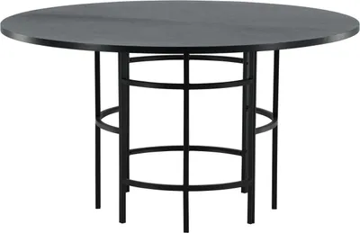 Obrázok produktu pre FURNLUX Jedálenský stôl Copenhagen Black 140cm / Hauptfarbe: Schwarz / Abmessungen: 140 x 140 x 74 cm