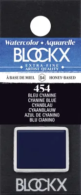 Produktbild von Blockx 3x Aquarellfarbe, Cyanblau - 1/2 Näpfchen 1,5ml - Blau Cyanine 41454BXC