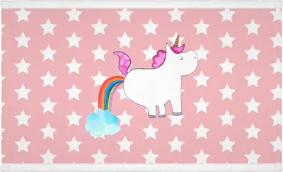 Produktbild von Mr. & Mrs. Panda Handtuch Einhorn Pupsen - Rot Pastell - Geschenk, Glitzer, Lustig, Flauschtuch, gesichtshandtuch, baumwolle, Regenbogen, 50x100, Unicorn, gesichtstuch