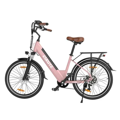 Productafbeelding van ESKUTE C100 Elektrische Fiets - Motor 250W Batterij 36V10.4Ah Accu 26x1.75 Inch Wielen Mechanische schijfremmen - Roze