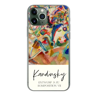 Produktbild von MuchoWow® Handyhülle Schutzhülle Hülle für iPhone 11 Pro Entwurf 3 zu komposition VII - Kandinsky - Alte Meister Silikon Softcase Handy Hülle - Handy