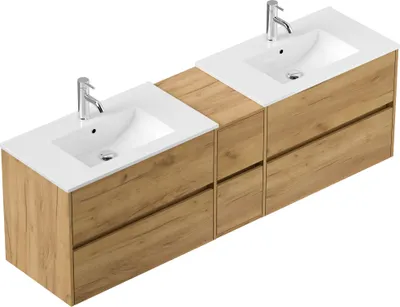 Produktbild von Badmöbelset Taifun 190cm eiche gold : Eiche Gold Varianten: Eiche Gold