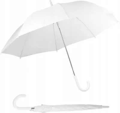 Produktbild von Regenschirm Weiß Automatik Stockschirm Golf Groß Partnerschirm Ø105 Durchsichtig 140