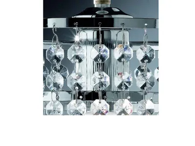 Produktbild von Kleiner LED Kristall Kronleuchter Ø 25cm für Esstisch, Wohnzimmerlampe hängend