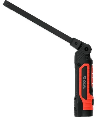 Immagine prodotto di Lampada da officina a batteria YATO SlimLight LED – Lampada da lavoro COB/SMD con base magnetica, testa orientabile a 180°, USB-C, IP54, IK07, 5 modalità di illuminazione, 800 lm, lampada di ispezione a batteria