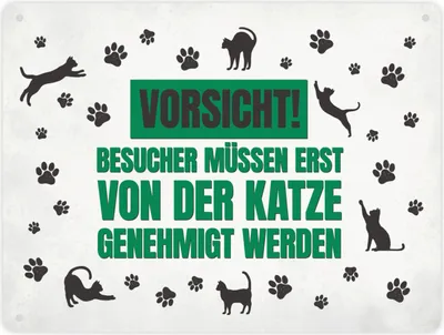 Produktbild von Metallschild XL mit Spruch: Besucher müssen erst von ... Schild Blechschild