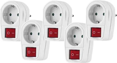 Produktbild von Renkforce RF-3422566 Schaltbare Zwischensteckdose 2polig Weiß