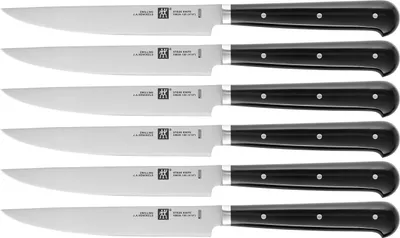 Imagen del producto de Juego de 6 piezas para carne, que incluye cuchillos de acero inoxidable de 12 cm