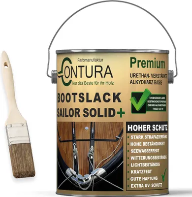 Produktbild von Contura 2,5Liter. Bootslack Premium Yachtlack Holzlack Boot Thekenlack - Seidenmatt