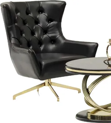 Produktbild von Elegant Relax Sessel Schwarz Armlehnenstuhl Polster Wohnzimmer Arbeitszimmer