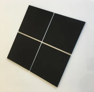 Produktbild von Quadratische Wandfliesen, kindersicher und bruchsicher, schwarz, 10 Stück, 7 x 7 cm