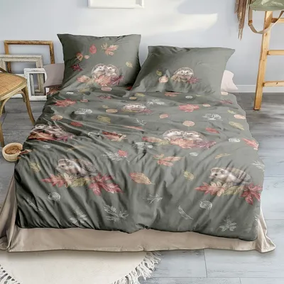 Produktbild von Irisette Feinbiber Bettwäsche Panda 8784 grün 135x200 cm + 80x80 cm