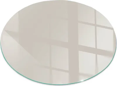 Obrázek produktu pro Skleněná podlahová deska pro Fi 100 cm - Skleněná krbová deska - Skleněná krbová deska - Ochranné sklo - Ochranná deska proti jiskrám - Skleněná podlahová deska proti ohni - Tepelná ochrana - Ochrana podlahy ze skla - Barva světle krémová