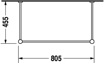 Produktbild von Duravit Duravit Metallkonsole VERO höhenv +50mm f WT 032985 chr