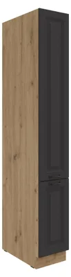 Produktbild von Küchen Apothekerschrank 30 cm Stilo Grau + Artisan Küchenzeile Küchenblock