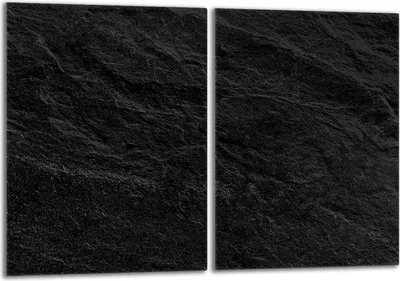 Obrázok produktu pre Súprava krycích dosiek na sporák 2x40x52 cm sklokeramický kryt varnej dosky sklenený splashback, bridlicovo čierna