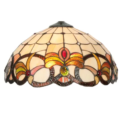 Produktbild von Clayre & Eef Lampenschirm Tiffany Ø 40 cm Beige Braun Glas
