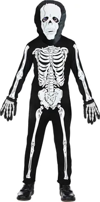 Produktbild von Mr. Skeleton Kinder Kostüm 164