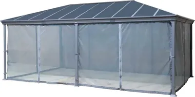 Produktbild von Moskitonetz für freistehende pergola belize 6x3,6 m schiefergrau - Hespéride