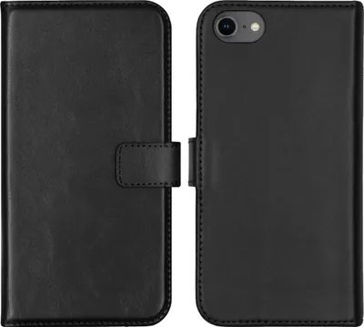 Immagine prodotto di Selencia Custodia a libro in vera pelle per iPhone SE (2022 / 2020) / 8 / 7 / 6(s) - Nero