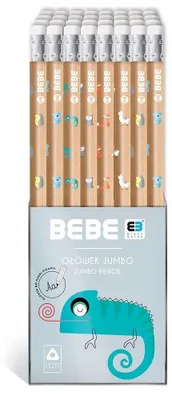 Produktbild von Interdruk Bebe Jumbo Bleistift mit Radierer HB zum Schreibenlernen