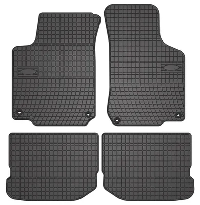 Produktbild von Gummi-Fußmatten für Volkswagen Golf IV 1997-2003 (Schrägheck/Kombi) – 4-tlg, Schwarz, passgenau – Wielganizator SolidPRO