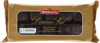 A package of Kinkartz Domino Star chocolates.