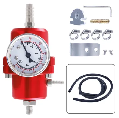 Imagen del producto de Regulador de presión de combustible ajustable, de 1 a 140 psi, con manómetro