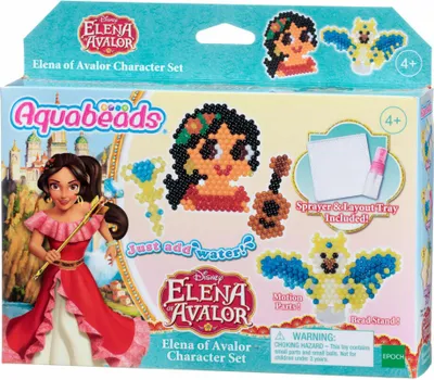 Immagine prodotto di Aquabeads Elena von Avalor Figurenset, Bastelset, Basteln, Glitzerperlen, Polygon Beads, Motiv Vorlage, Perlenset, 680 Perlen, 31318