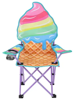 Produktbild von Kinder-Campingstuhl Schmetterling - Tragbarer Klappstuhl mit Becherhalter