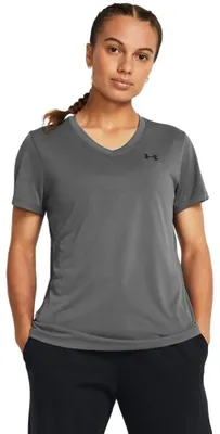 Produktbild von Under Armour Tech V Solid Kurzarm-t-shirt Grau XL Frau Grau XL