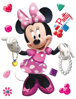 Image de Autocollant mural Disney Minnie Mouse rose, noir et blanc - 600125 - 42,5 x 65 cm