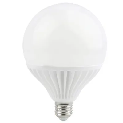 A white LED light bulb with a standard screw base against a white background.