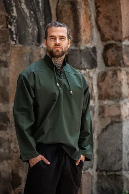 Produktbild von Mittelalterhemd  Grün "Ansbert" XXL