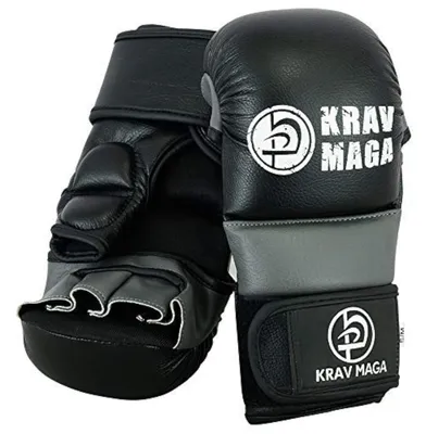Produktbild von Krav Maga Sparring- und Grappling-Handschuhe - 7 oz - Schwarz