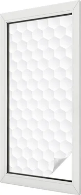 Obrázek produktu pro Vitrážová fólie na okno - 116x50 cm - vitrážový vzor - neprůhledná dekorativní fólie na ochranu soukromí - samolepicí, UV ochrana - bílá mozaika