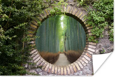 Produktbild von MuchoWow® Poster Bambus - Wald - Japanisch - Aussicht 180x120 cm - Fotoplakat