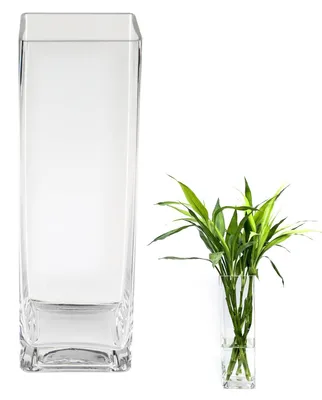 Obrázek produktu pro Skleněná váza, průhledná, výška 40 cm, vhodná pro květiny