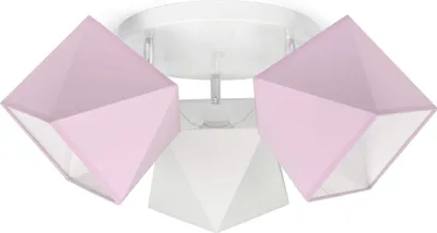 Produktbild von Deckenleuchte Deckenlampe Kinderleuchte Kinderlampe Leuchte Lampe mehrfarbig Stern Metall 230V 299 300 G3 (299-G3 Glatt, Rosa-Weiß-Rosa)