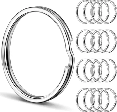 Produktbild von Metall Schlüsselringe, nickelbeschichtet, 25 mm Durchmesser, 180 Stück, für Schlüsselbund