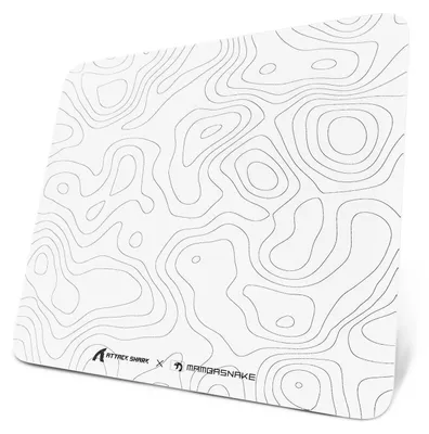 Image de Tapis de souris gaming en verre trempé, dimensions 450x400 mm, couleur blanche