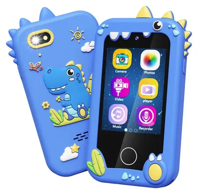 Immagine prodotto di Telefono giocattolo smartphone per bambini - Da 3 a 8 anni - Doppia fotocamera - Scheda SD da 8 GB