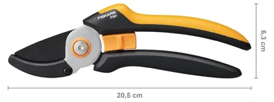 Produktbild von Fiskars Solid Amboss-Gartenschere L P361, Amboss, Kunststoff, Schwarz, Orange, Stahl, Schwarz, 201 mm