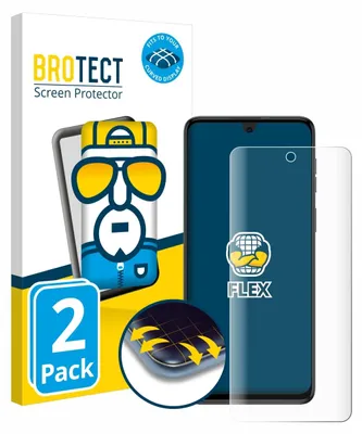 Product packaging and a smartphone screen protector are displayed.