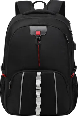 Produktbild von HDeye 18,4 Zoll Laptop-Rucksack für Männer, großer Rucksack für Handgepäck 55 l, Rucksack mit USB-Ladeanschluss, Rucksack für Reisen, Outdoor-Wandern, Geschäftsreisen, schwarz