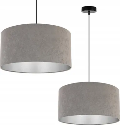 Obrázek produktu pro Závěsná lampa, stropní lustr, chrom, sametový stínidlo
