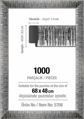 Obrázok produktu pre ART PUZZLE puzzle rám 68x48cm strieborný (5708)