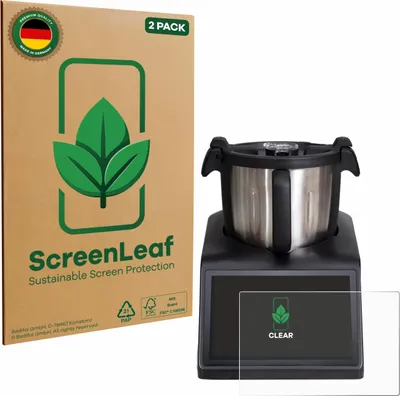 Produktbild von 2x ScreenLeaf Schutzfolie für Ufesa TotalChef RK10 nachhaltiger Displayschutz Display Schutz Folie Klar Transparent