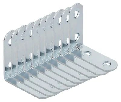 Produktbild von SOTECH Winkelverbinder L-Winkel abgerundet 40 x 40 x 15 mm – verzinkt (10 Stück)